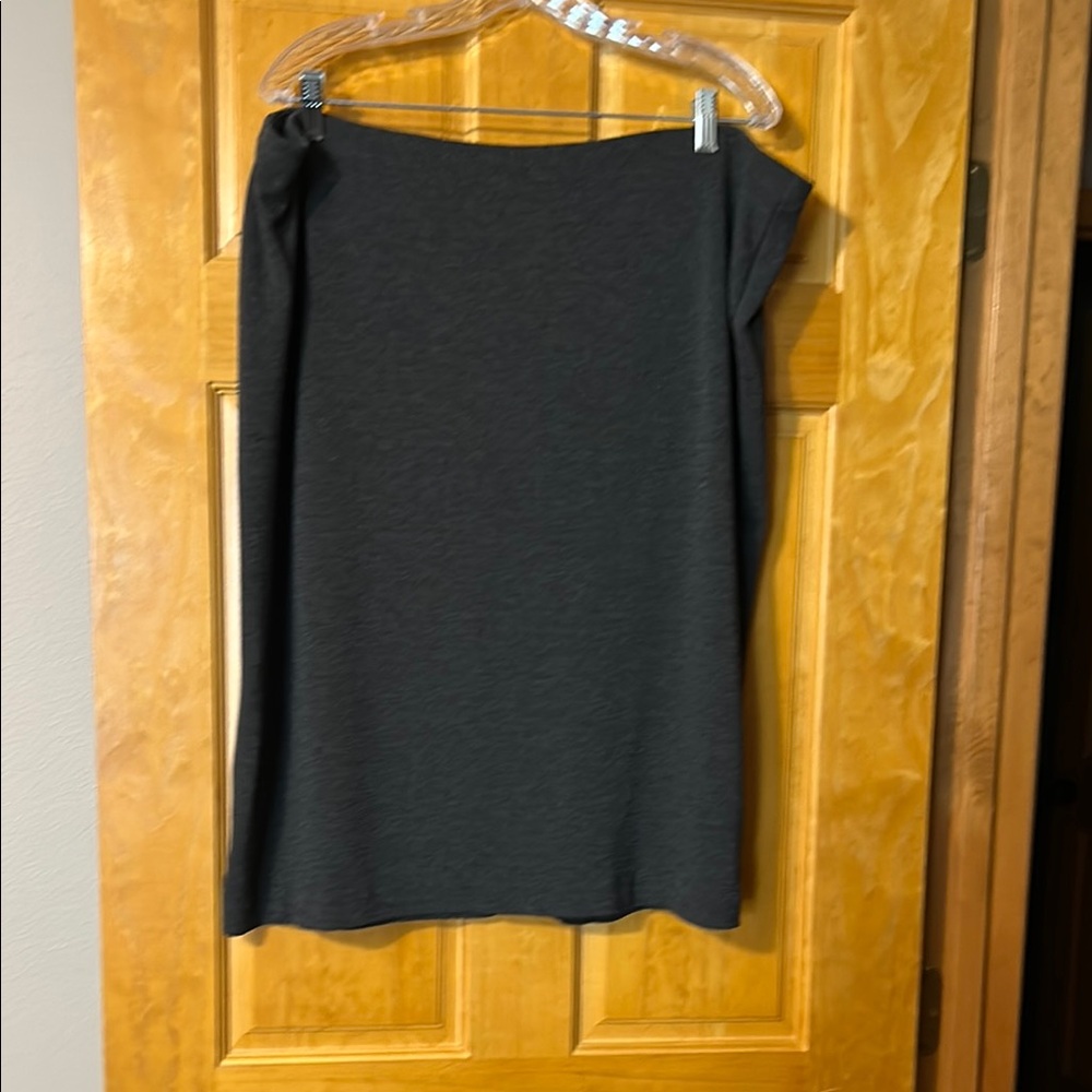 CJ Banks Dark Gray A-Line Skirt